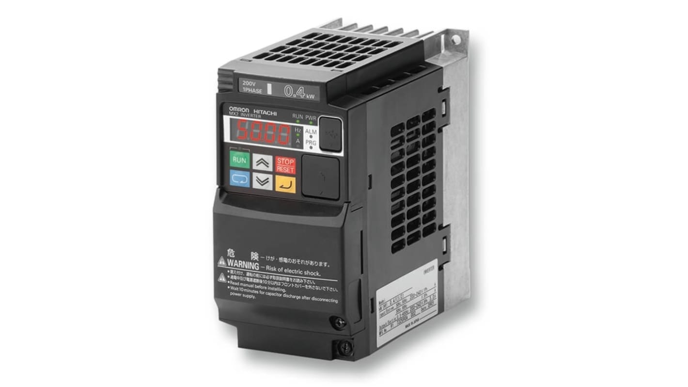 Omron Inverter Drive, 0.75 kW, 3 Phase, 400 V, 2.1 A, 3G3MX2 Series