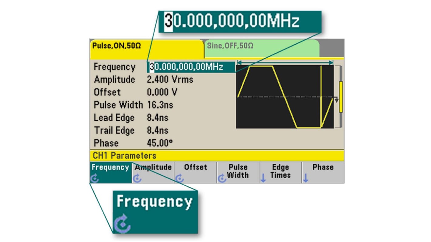 Canal de ancho de banda Keysight Technologies para usar con Generadores de forma de onda