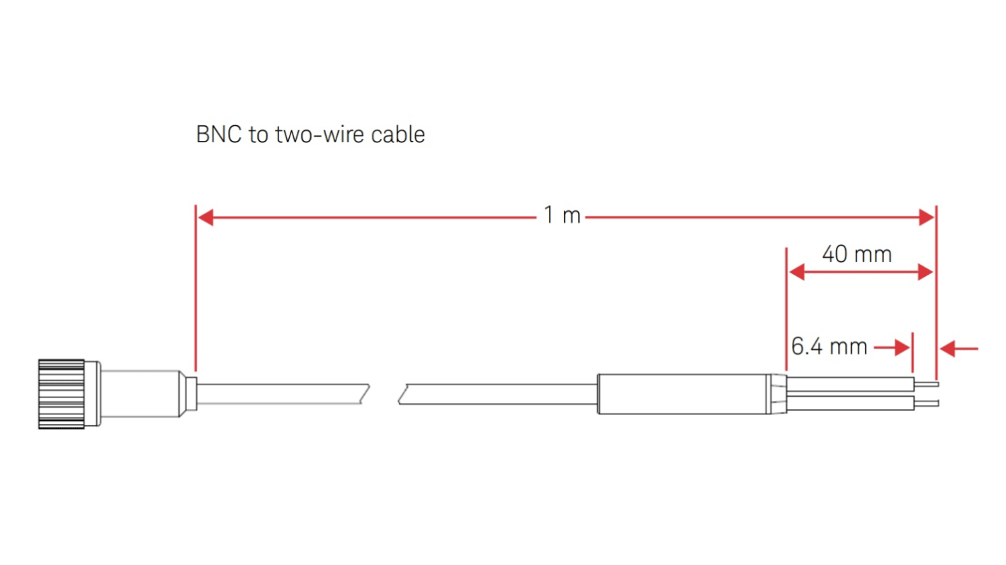 Keysight Technologies データ収集ケーブルアセンブリ アクセサリタイプ：BNC-2ワイヤ