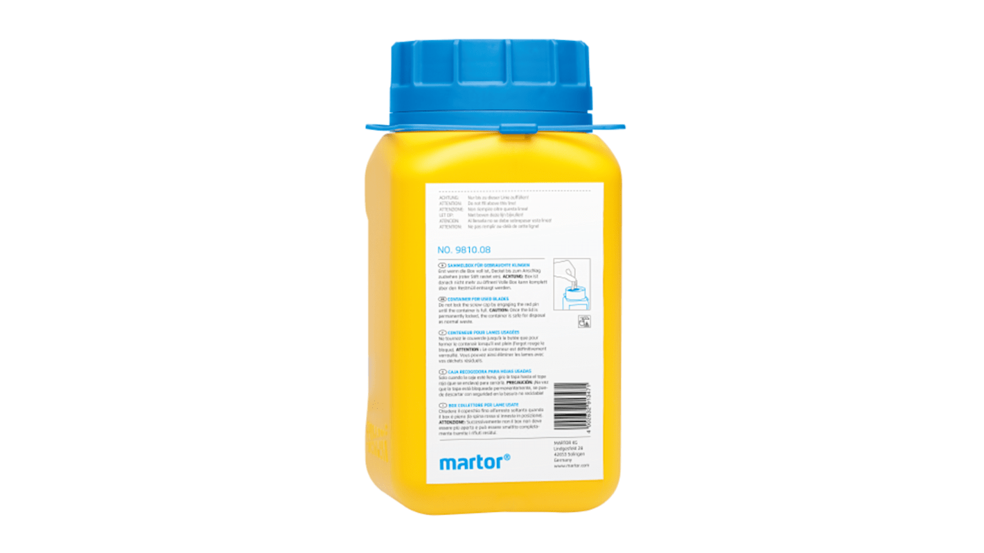 MARTOR Plastic Storage Bin, 210mm x 105mm, Yellow