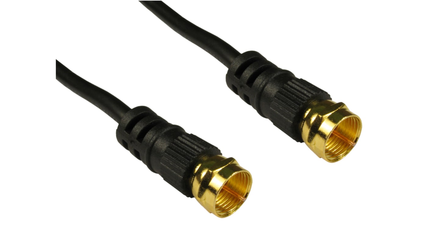 Câble coaxial RS PRO, F Connector, Type F, / Type F, 2m, Noir