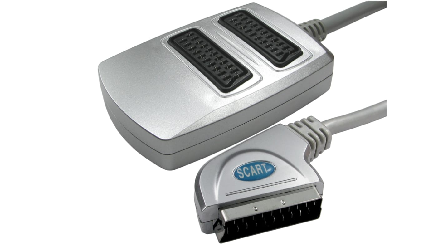 Adaptateur de connecteur A/V RS PRO Droit, SCART Mâle vers 2 x SCART Femelle