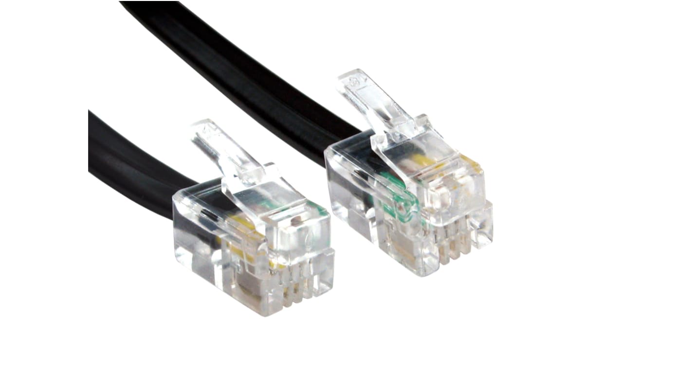 RS PRO Telefonkabel RJ9 RJ9 PVC 3m Geschirmt