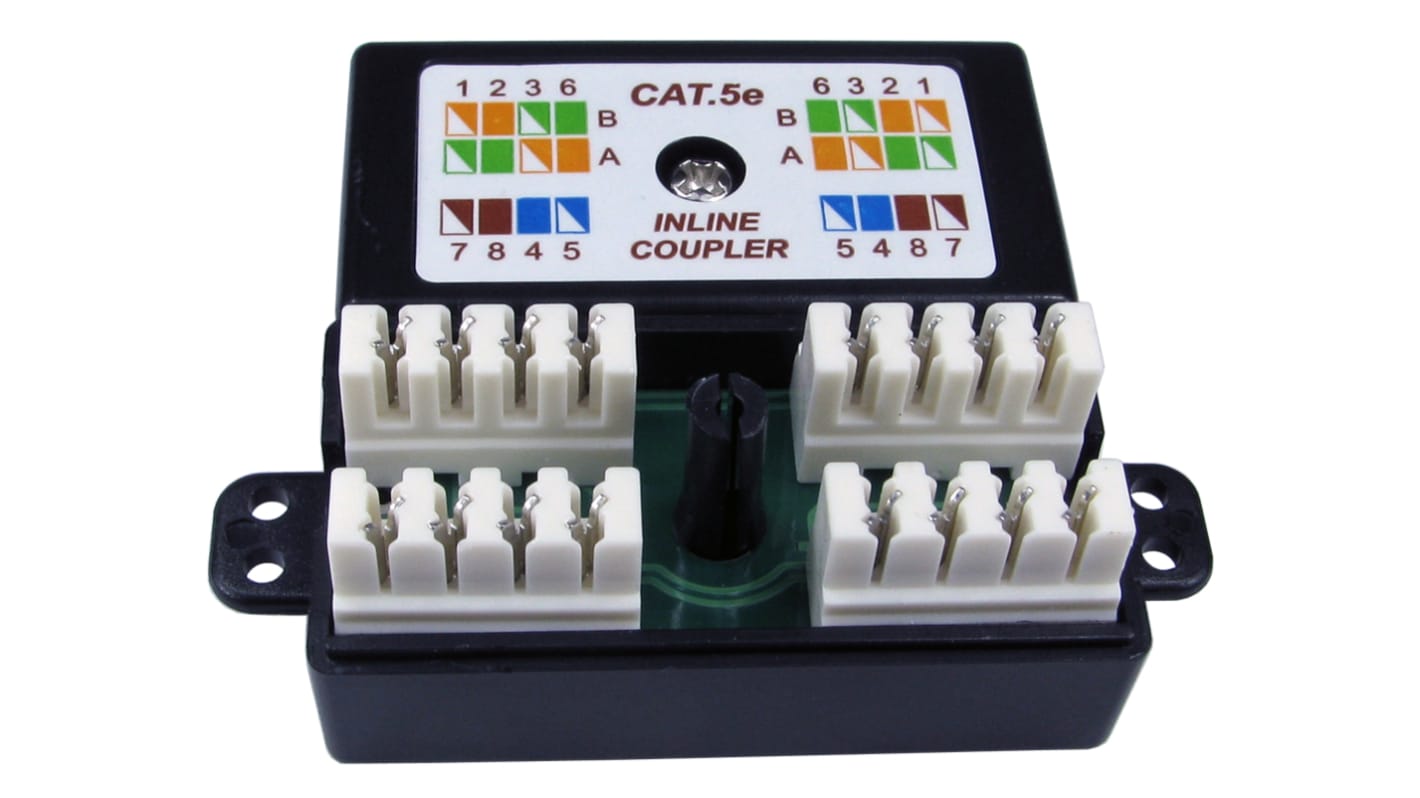 Coupleur de poinçonnage RJ45 Femelle cat. 5e RS PRO, ports Non blindé