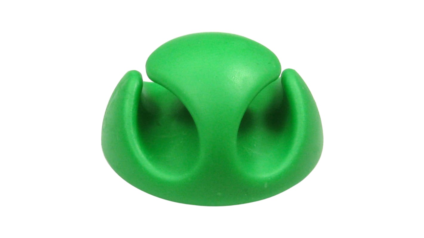 RS PRO Green PVC Clip, 5mm Max. Bundle