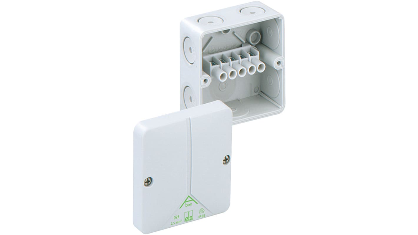 80240701 | Spelsberg Polystyrene Junction Box, IP65, 80 x 80 x 52mm | RS