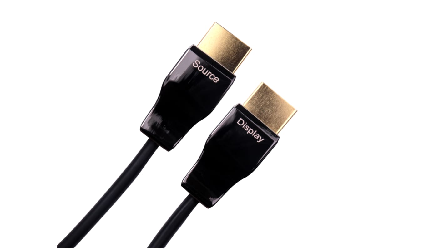 RS PRO HDMI-Kabel A HDMI Stecker B HDMI Stecker Hohe Geschwindigkeit 8K max., 10m, Schwarz