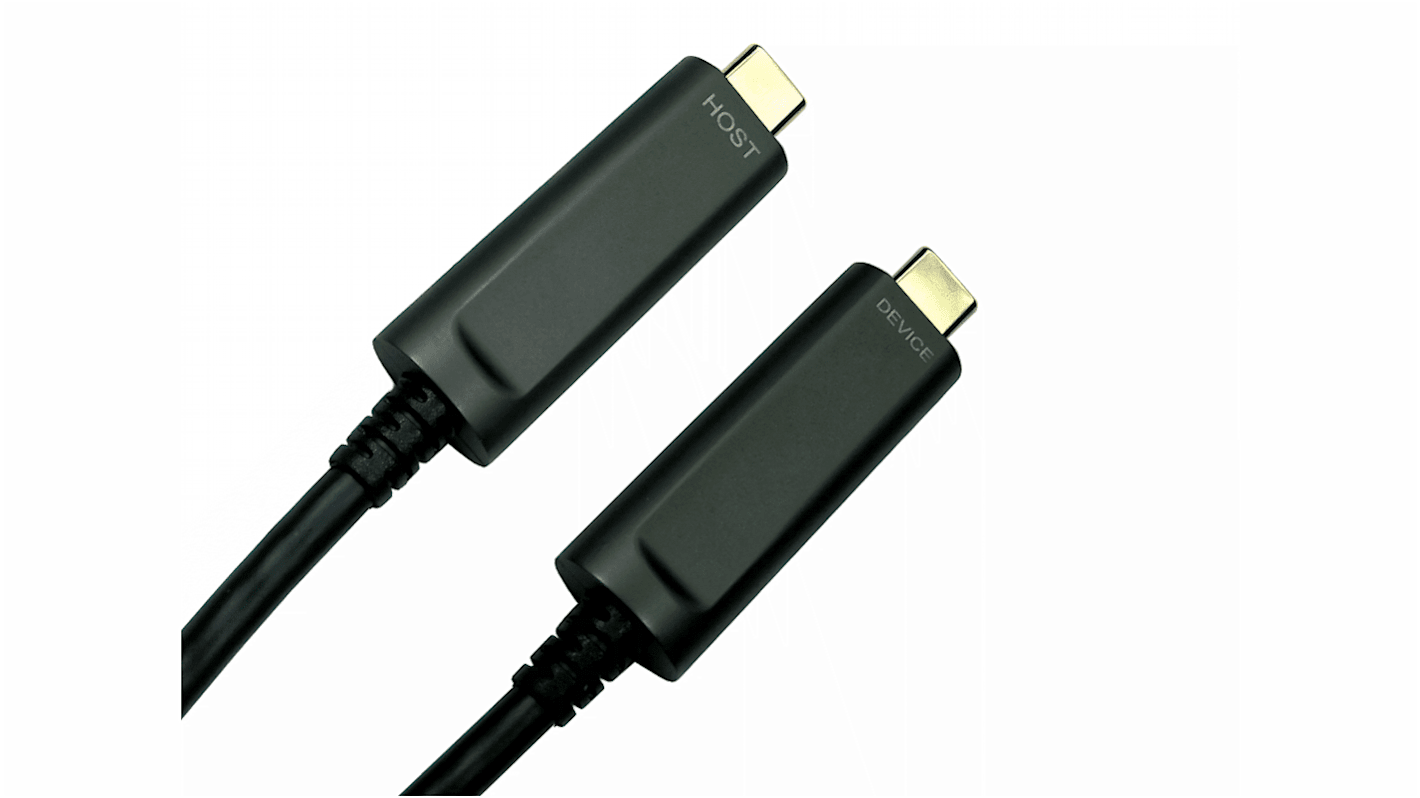 Câble USB RS PRO USB C vers USB C, 5m, Noir