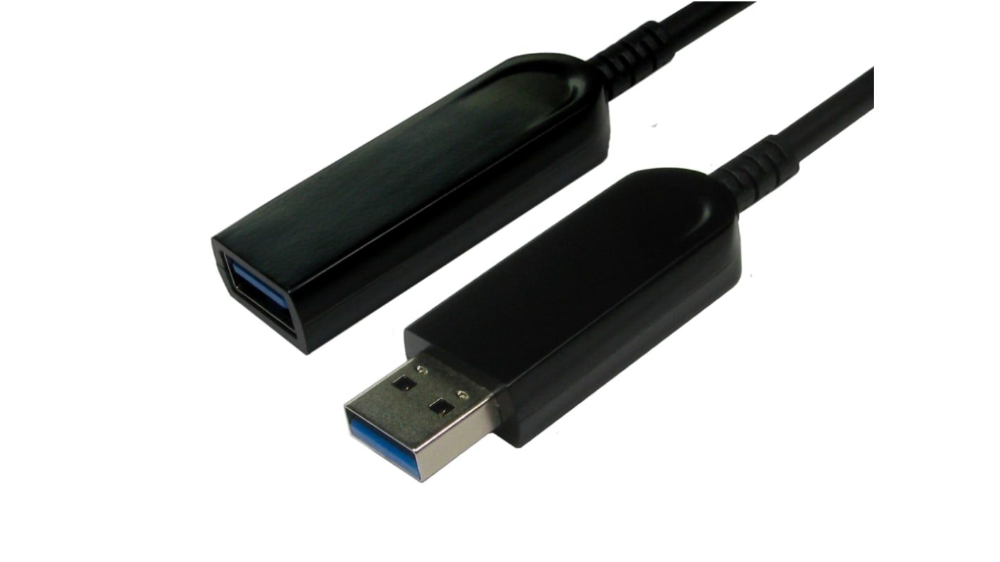 RS PRO USB Verlängerungskabel, USBA / USBA, 25m USB 3.0 Schwarz