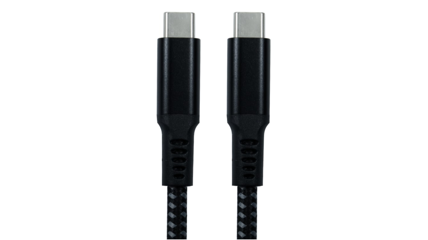 Câble USB RS PRO USB C vers USB C, 1m, Noir