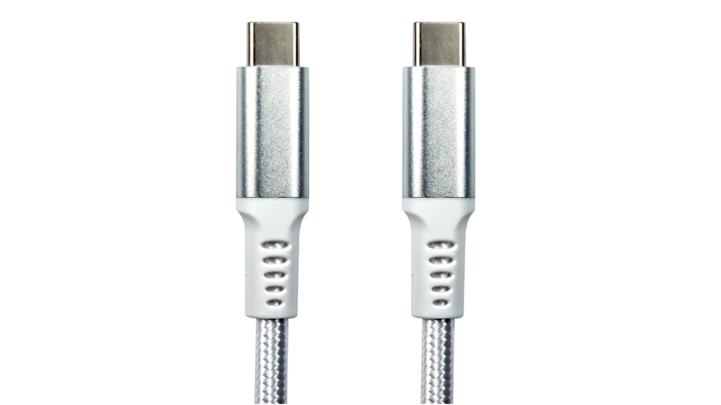 RS PRO USB 3.1 Cable, Male USB C to Male USB C Cable, 1m RS