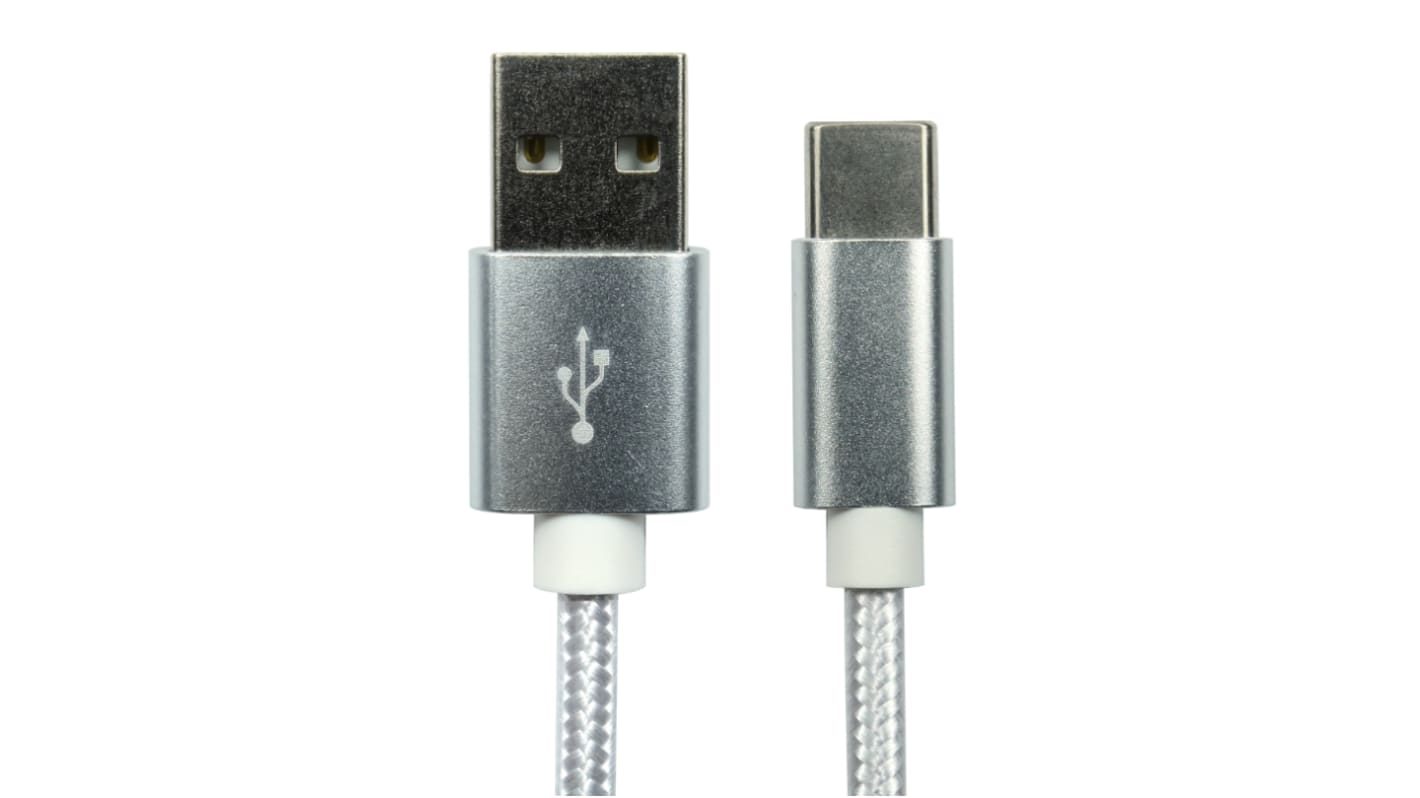 RS PRO USB-Kabel, USB C / USBA, 1m USB 2.0 Weiß