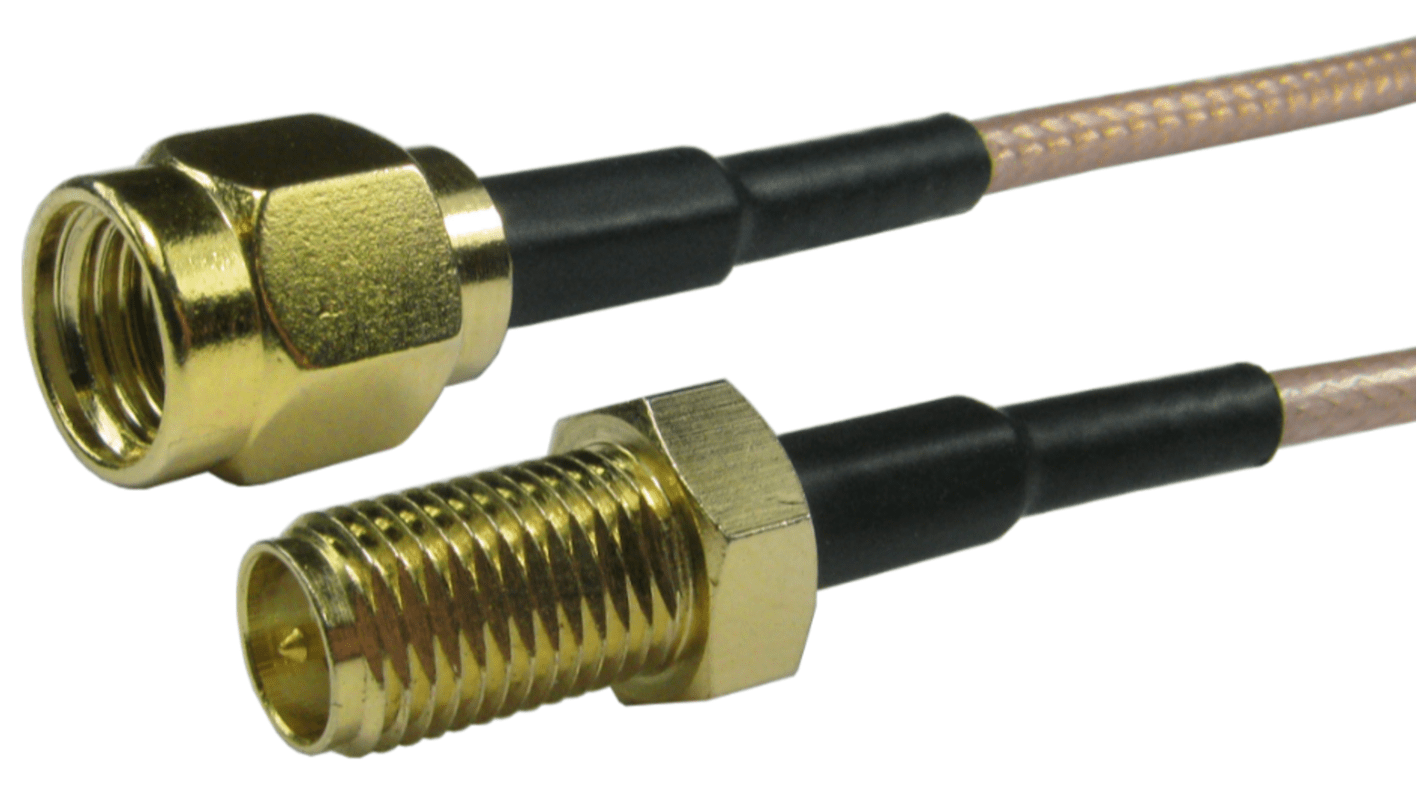 RS PRO Male RP-SMA to Female RP-SMA Coaxial Cable, 5m, Reverse SMA ...