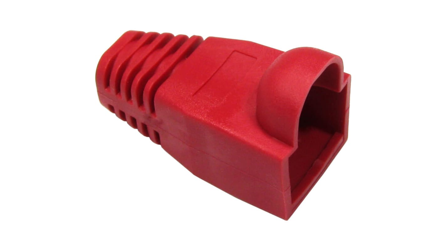 Red RJ45 Snagless Boot-10PK