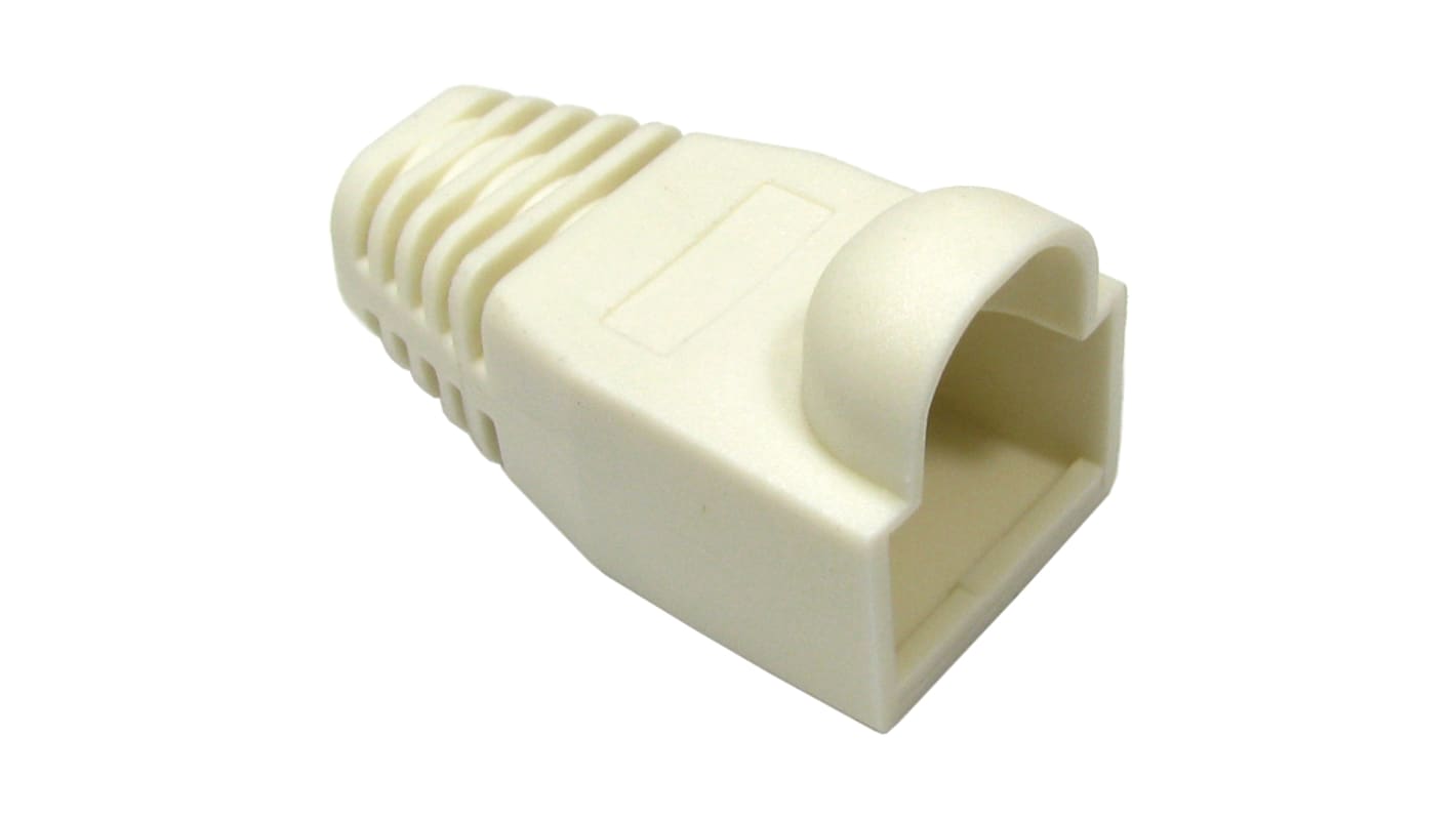 White RJ45 Snagless Boot-10PK