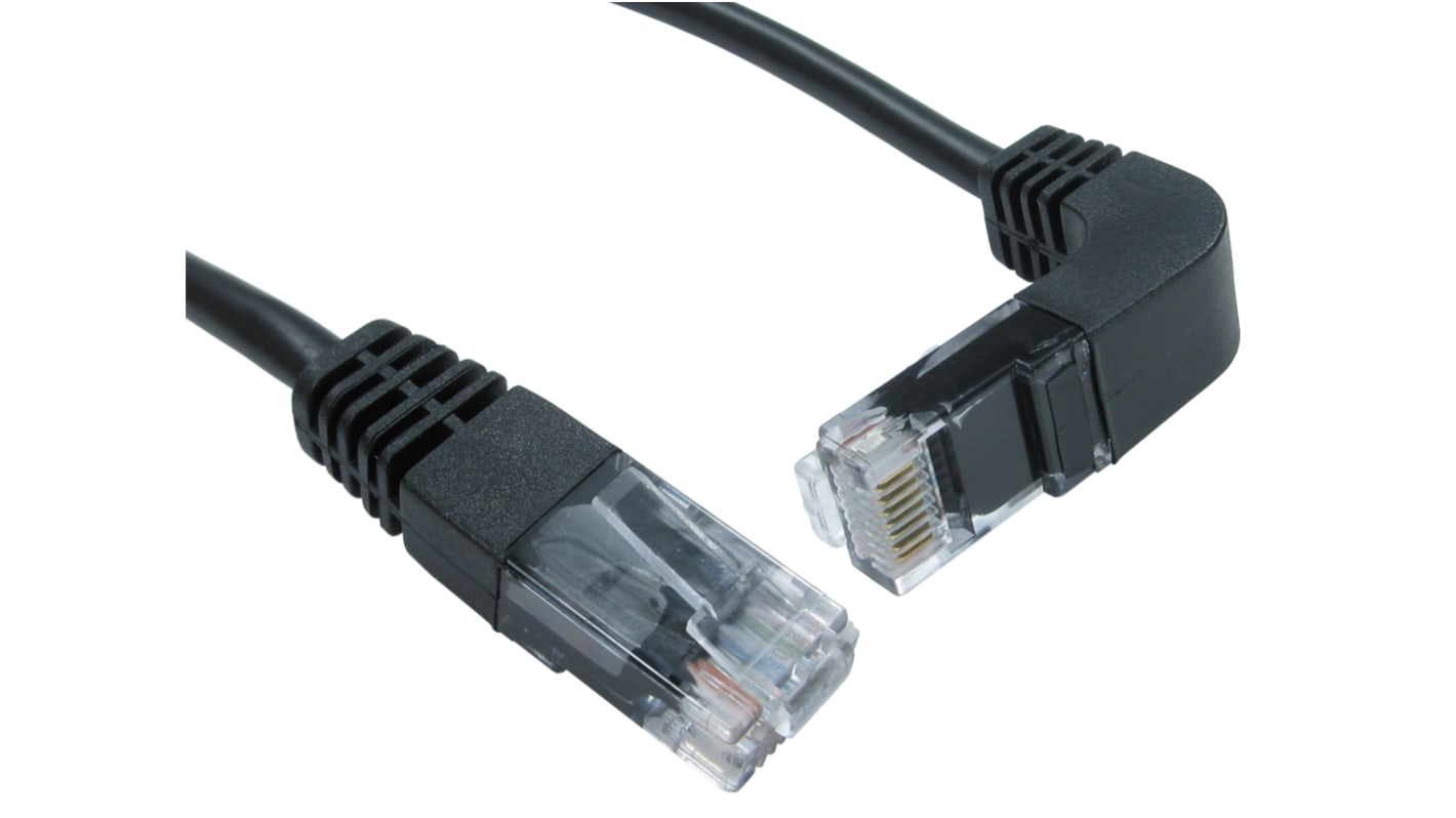Câble Ethernet catégorie 5e UTP RS PRO, Noir, 500mm PVC Avec connecteur Droit
