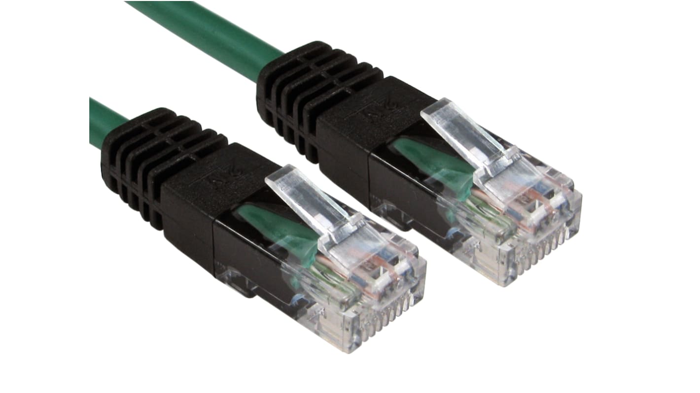 Câble Ethernet catégorie 5e UTP RS PRO, Vert, 2m PVC Avec connecteur Droit