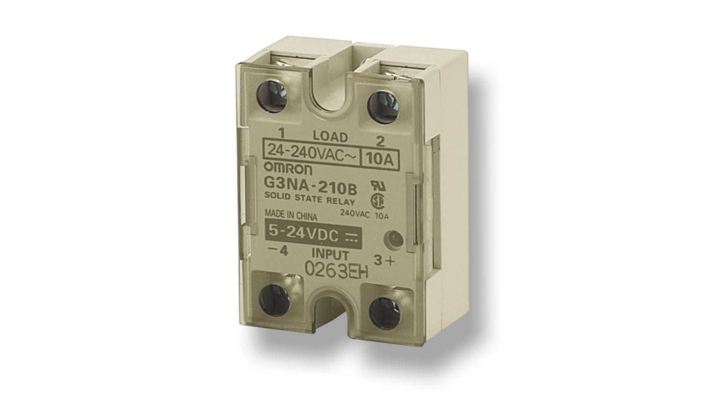 Relé de estado sólido Omron G3NA G3NA-250B-UTU 100-240VAC, contactos SPST-NA, 50 A máx., montaje en PCB