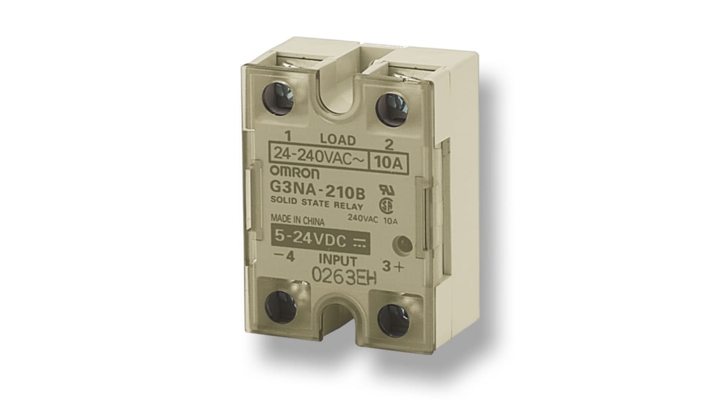Relé de estado sólido Omron G3NA G3NA-275B-UTU-2 100-240VAC, contactos SPST-NA, 75 A máx., montaje en PCB