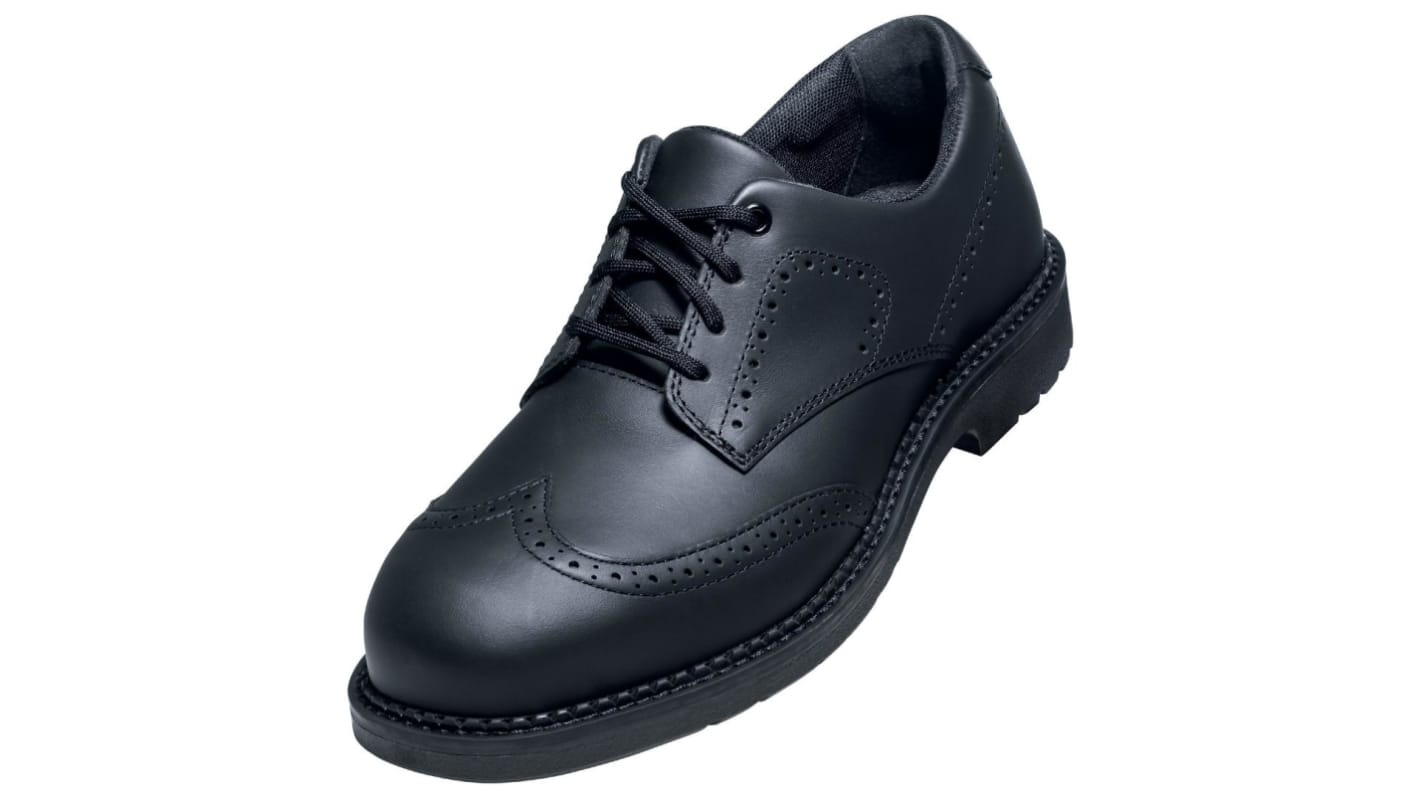 Uvex 84482 BUSINESS Men's Black Stainless Steel Toe Capped Low safety shoes, UK 10.5, EU 45