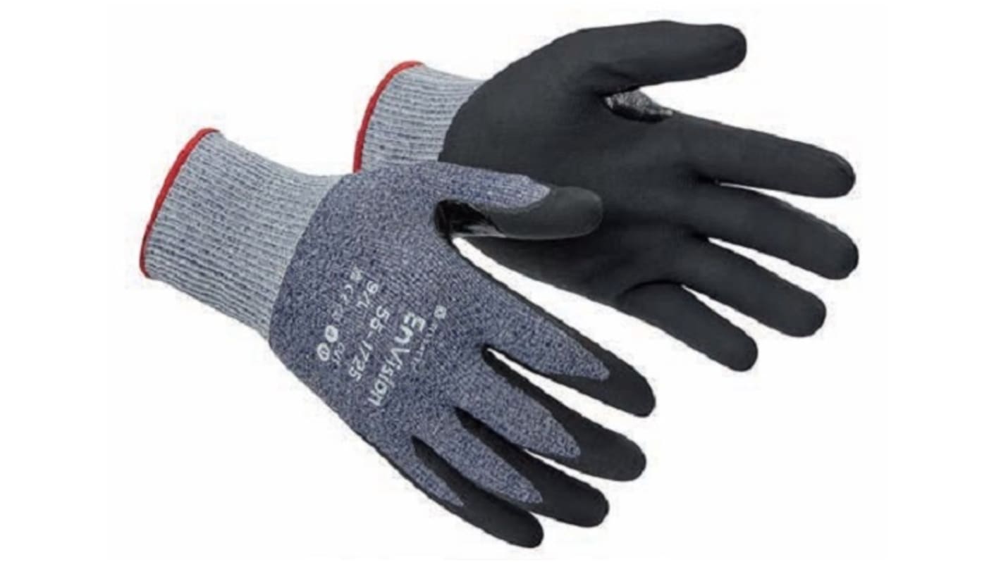 Tilsatec EnVision Blue Yarn Abrasion Resistant, Cut Resistant Work Gloves, Size 6, Microfoam Coating