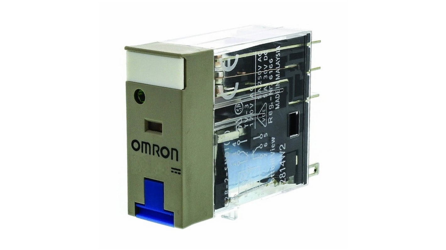 Omron Plug In Power Relay, 24V dc Coil, 5A Switching Current, DPDT