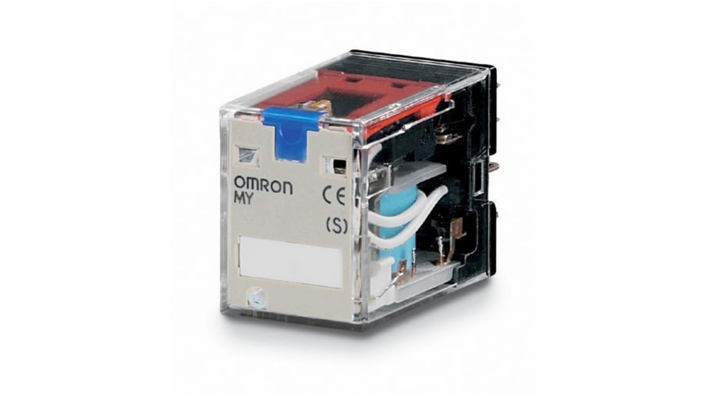 Omron Plug In Latching Power Relay, 24V dc Coil, 10A Switching Current, DPDT