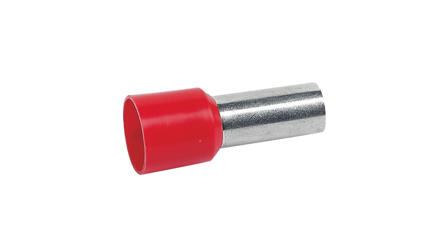 Legrand, Starfix Insulated Ferrule, 18mm Pin Length, 8.9mm Pin Diameter, Red