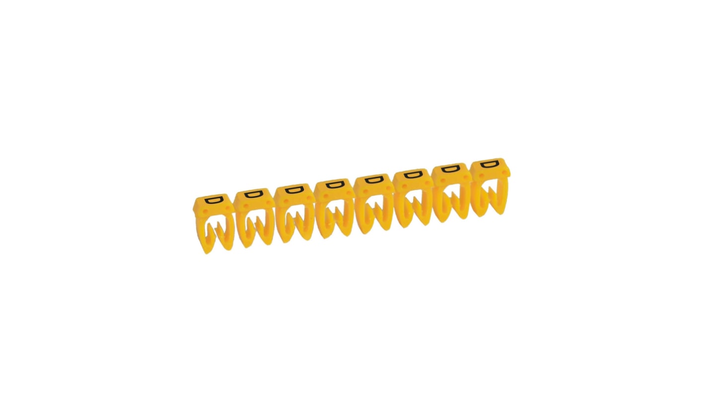0 383 63 | Legrand CAB3 Clip On Cable Marker, Black on Yellow, Pre ...