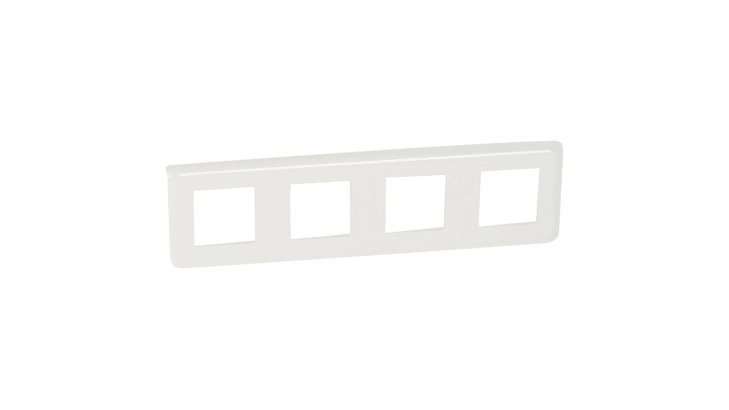 Legrand White 4 Gang Plastic Faceplate & Mounting Plate