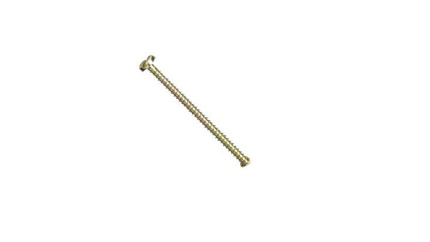 Legrand Galvanised Steel Flat Screw, M2.9 x 40mm