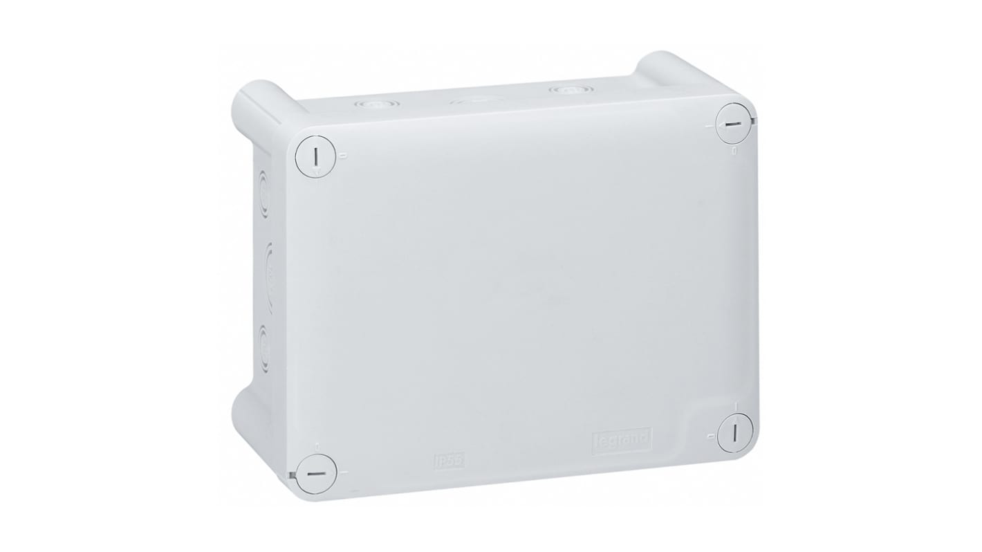 Legrand Plexo Series Grey Plastic Junction Box, IK07, IP55, 175 x 130 x 81mm