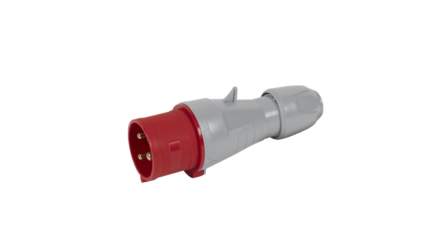 Conector de potencia industrial Macho, Formato 2P+E, Orientación Ángulo recto, P 17 Tempra Pro, Rojo, 415 V, 32A, IP44