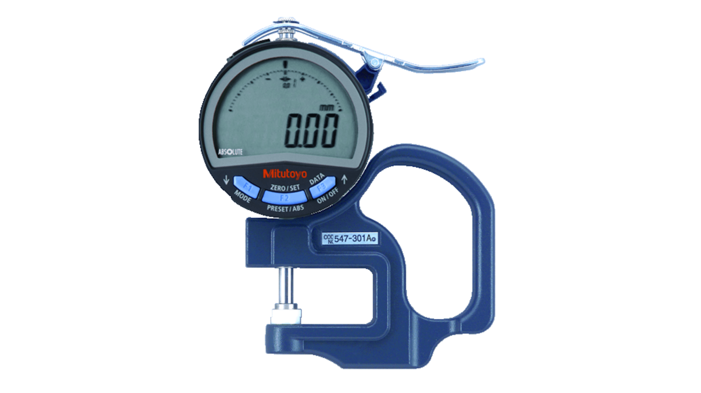 547-301A | Mitutoyo 547 Thickness Gauge, 0mm - 10mm, ±20 μm Accuracy, 0