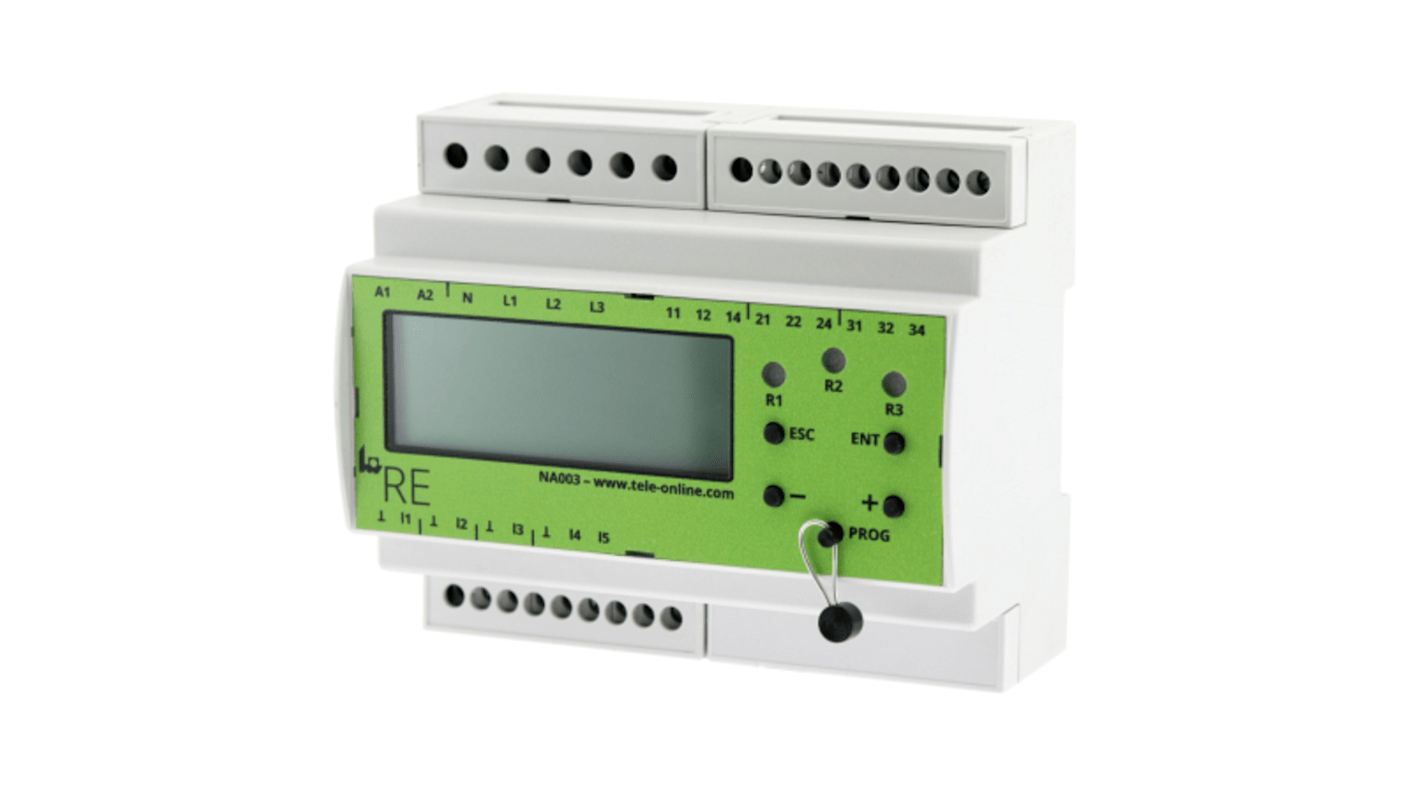 Tele Frequency, Voltage Mains and System Protection, 3 Phase, DIN Rail