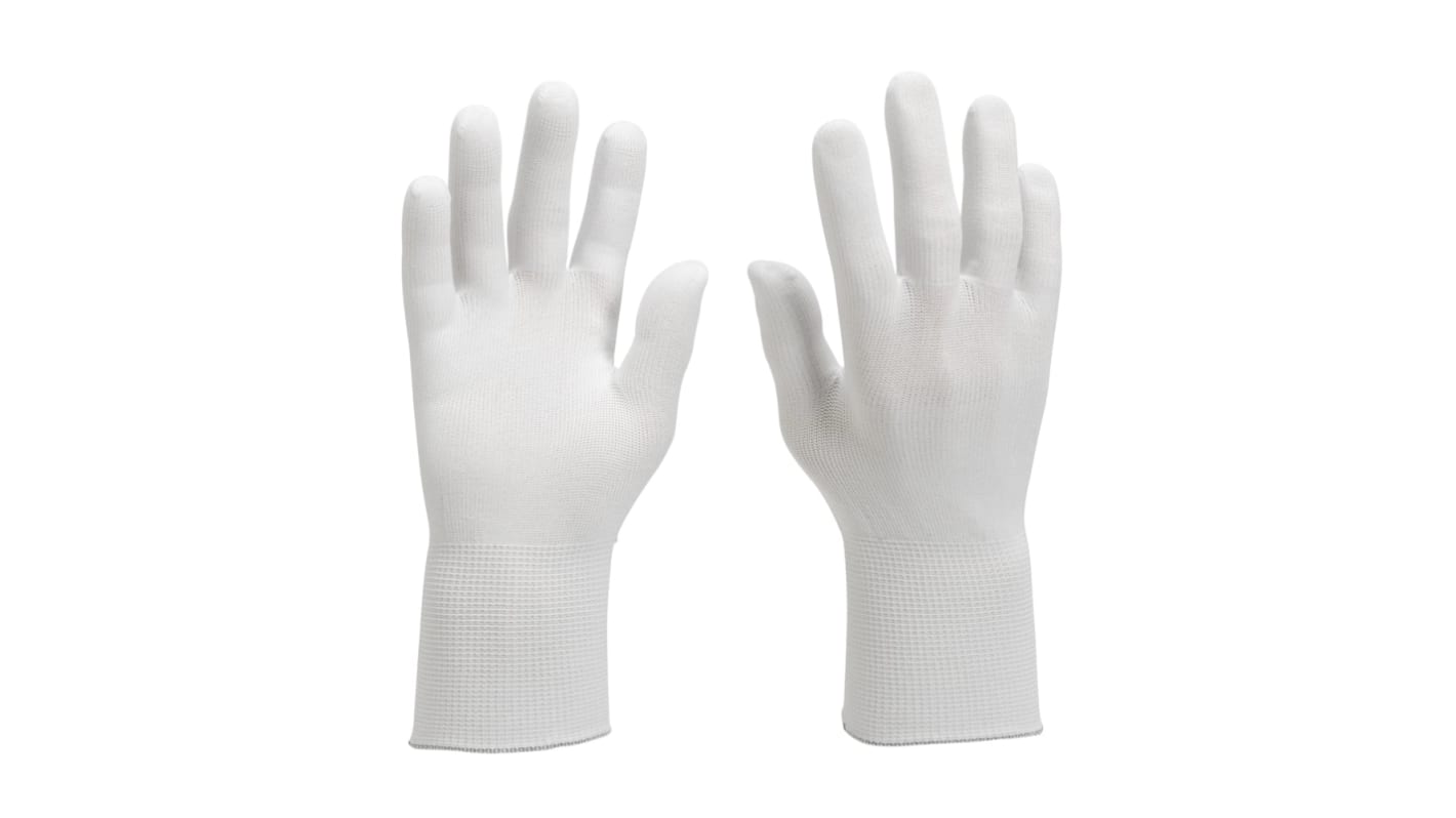 Guantes de Nylon Blanco Kimberly Clark serie G35, talla 6, XS, con recubrimiento de Nailon sin costuras, Uso general