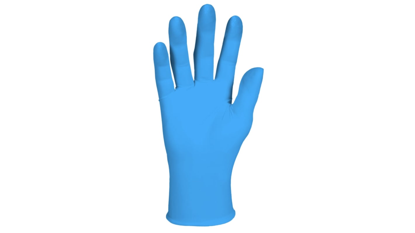 Kimberly Clark G10 Blue Powdered Nitrile Disposable Gloves, Size M, No, 1000 per Pack