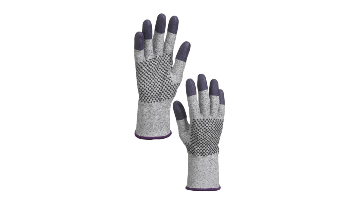 Guantes de HPPE Gris Kimberly Clark serie G60, talla 10, con recubrimiento de Nitrilo