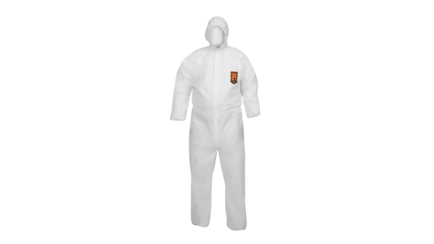 Mono desechable Kimberly Clark de color Blanco, talla XL, propiedades: Resistente a líquido, resistente a partículas