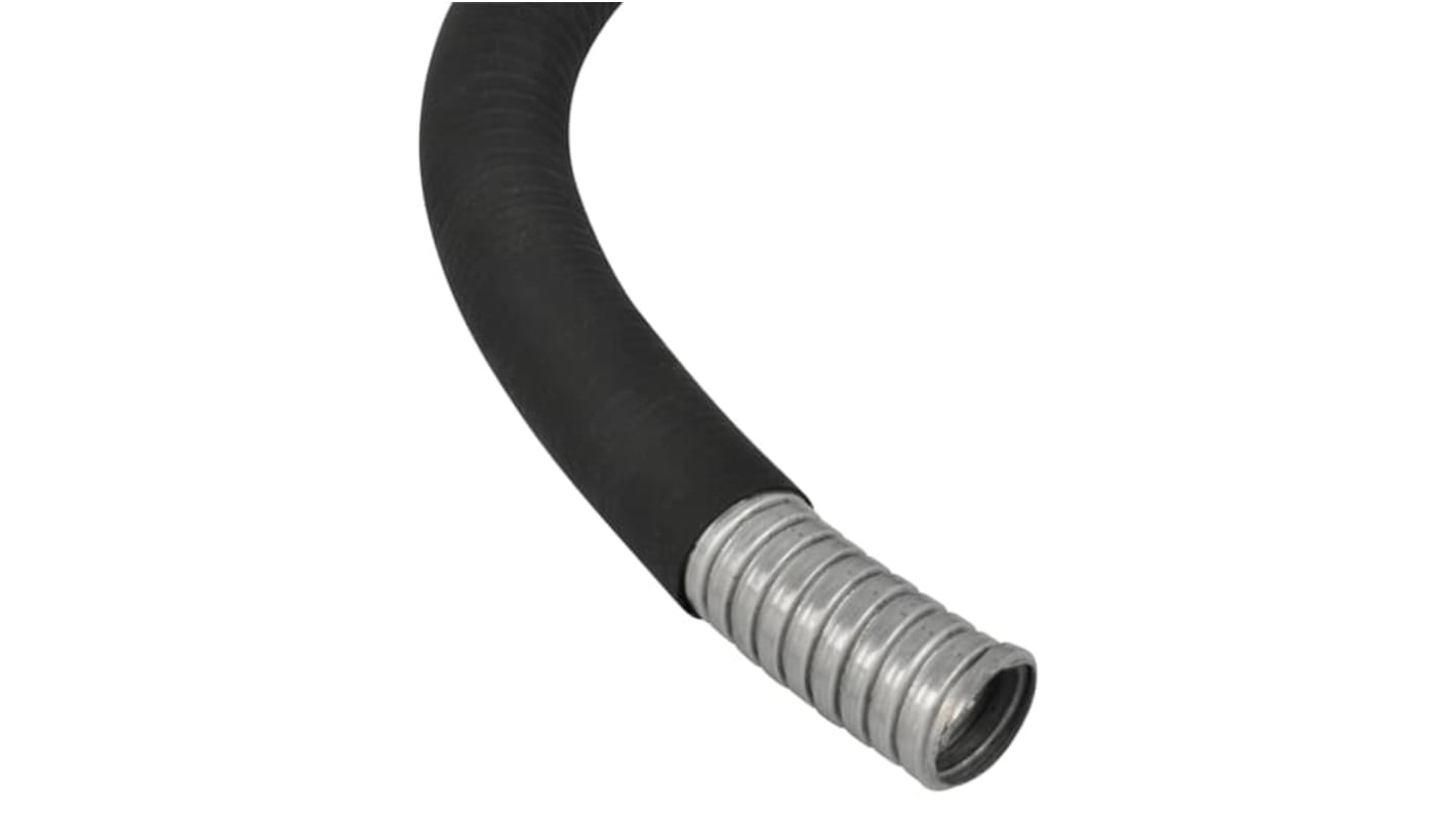 ABB Adaptaflex Schutzschlauch Stahl, Ø 20mm nom., Flexibel, flüssigkeitsdicht, Schwarz A ø 21.1mm x 25m