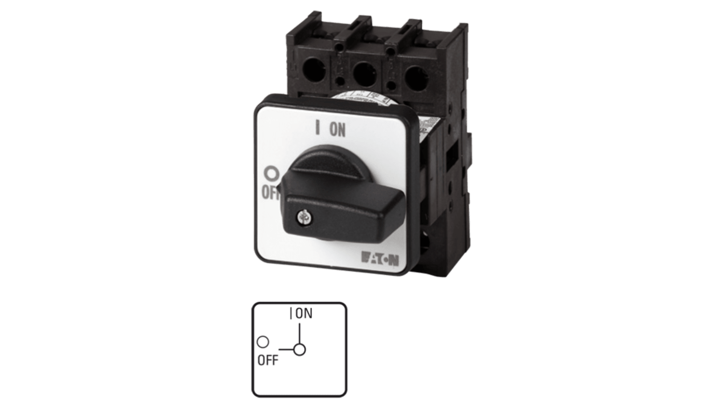 Eaton 3 Pole Surface Mount Isolator Switch - 25A Maximum Current, 11kW Power Rating, IP65 (Front)