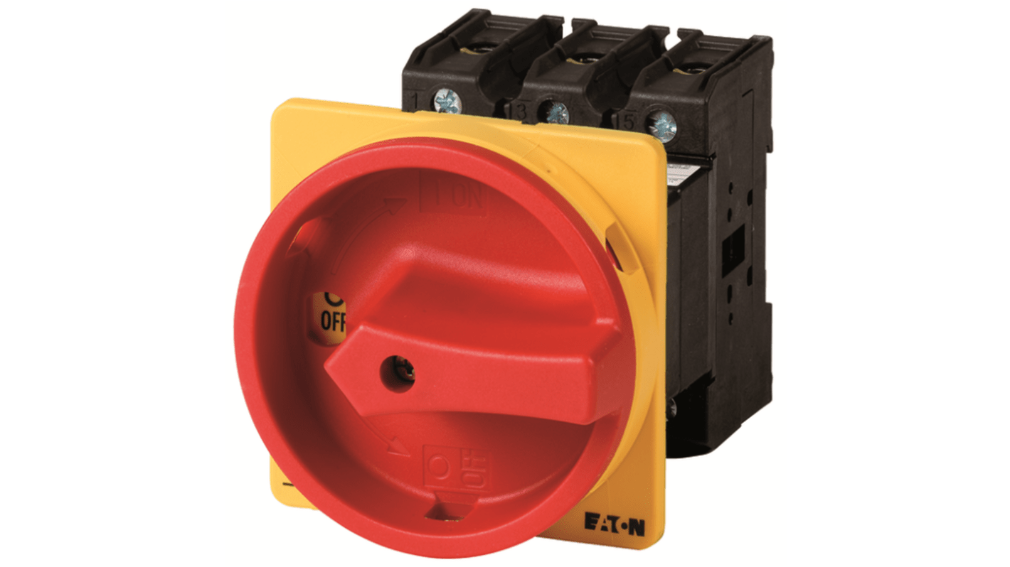 Eaton 3 Pole Rear Panel Isolator Switch - 63A Maximum Current, 30kW Power Rating, IP65 (Front)