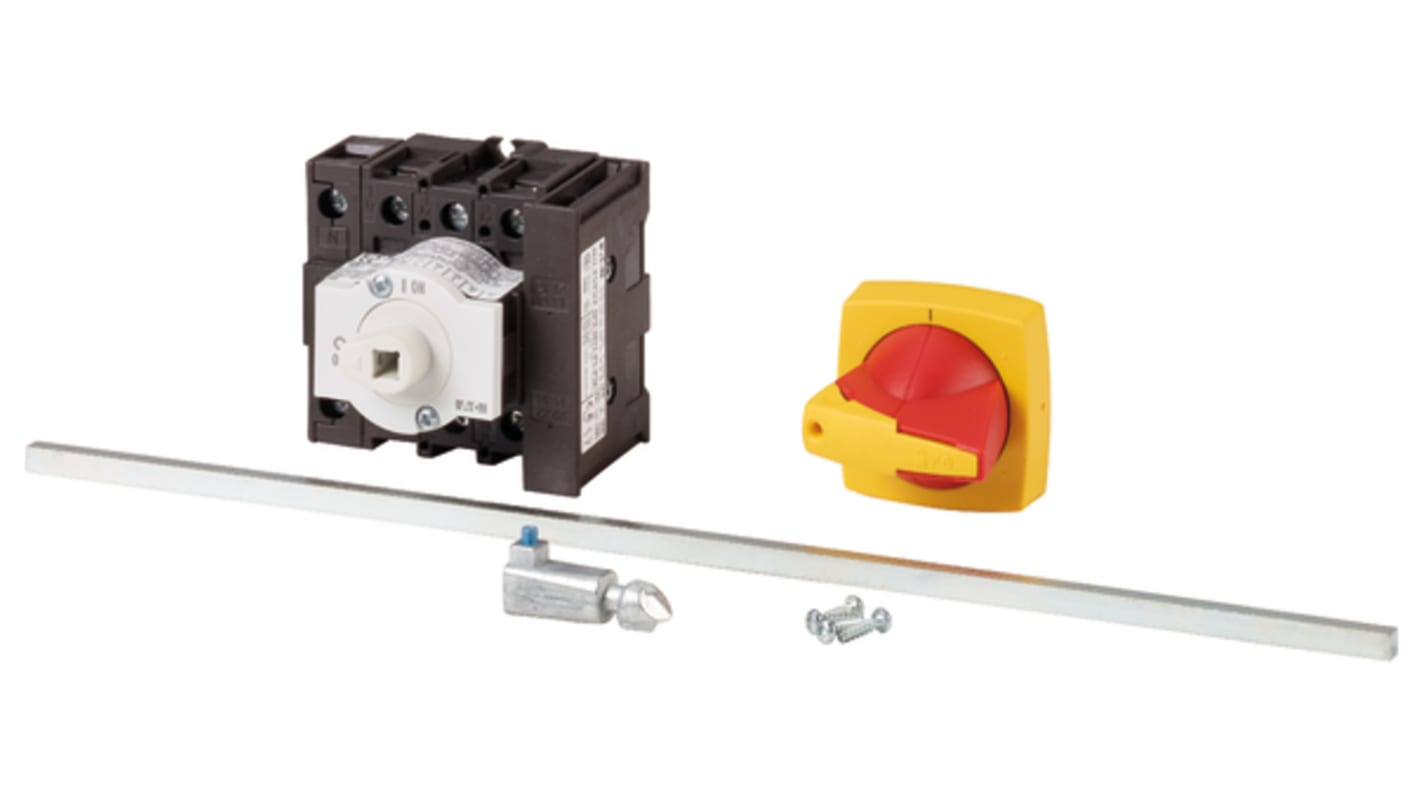 Eaton 4 Pole Rear Panel Isolator Switch - 25A Maximum Current, 11kW Power Rating, IP65 (Front)