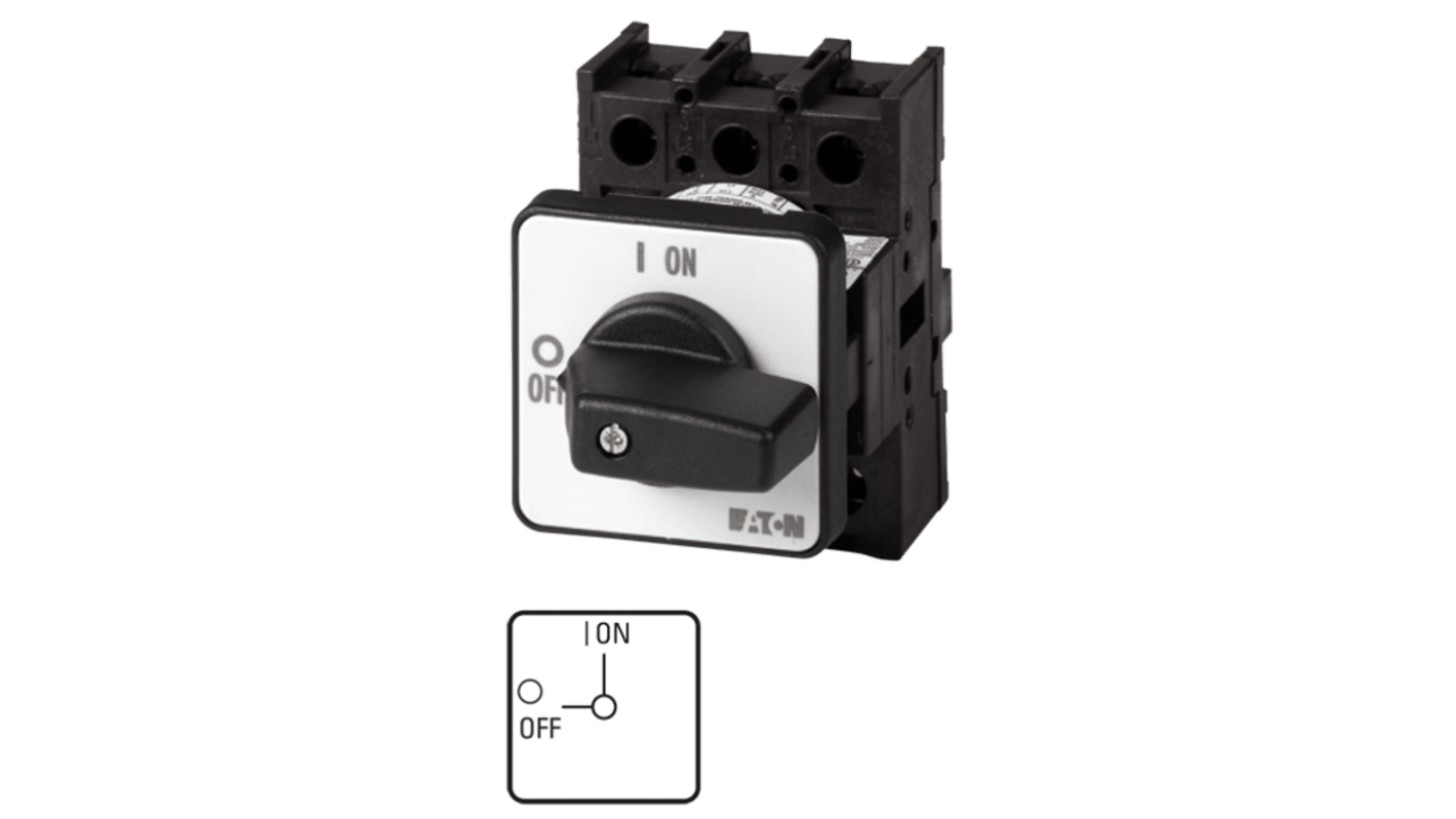 Eaton 4 Pole Flush Mount Isolator Switch - 25A Maximum Current, 11kW Power Rating, IP65 (Front)