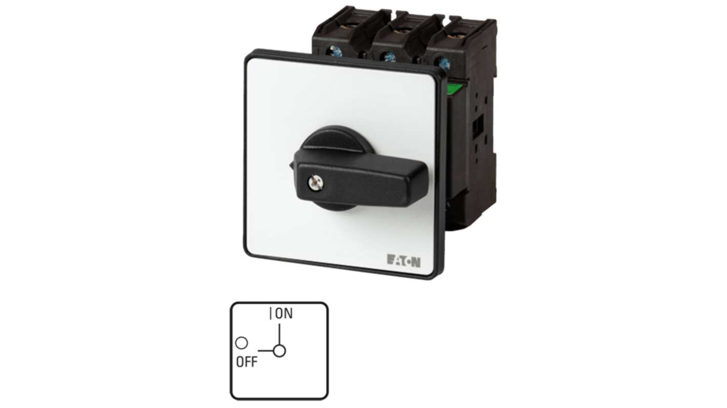 Eaton 3 pole + N Pole Rear Panel Isolator Switch - 63A Maximum Current, 30kW Power Rating, IP65 (Front)