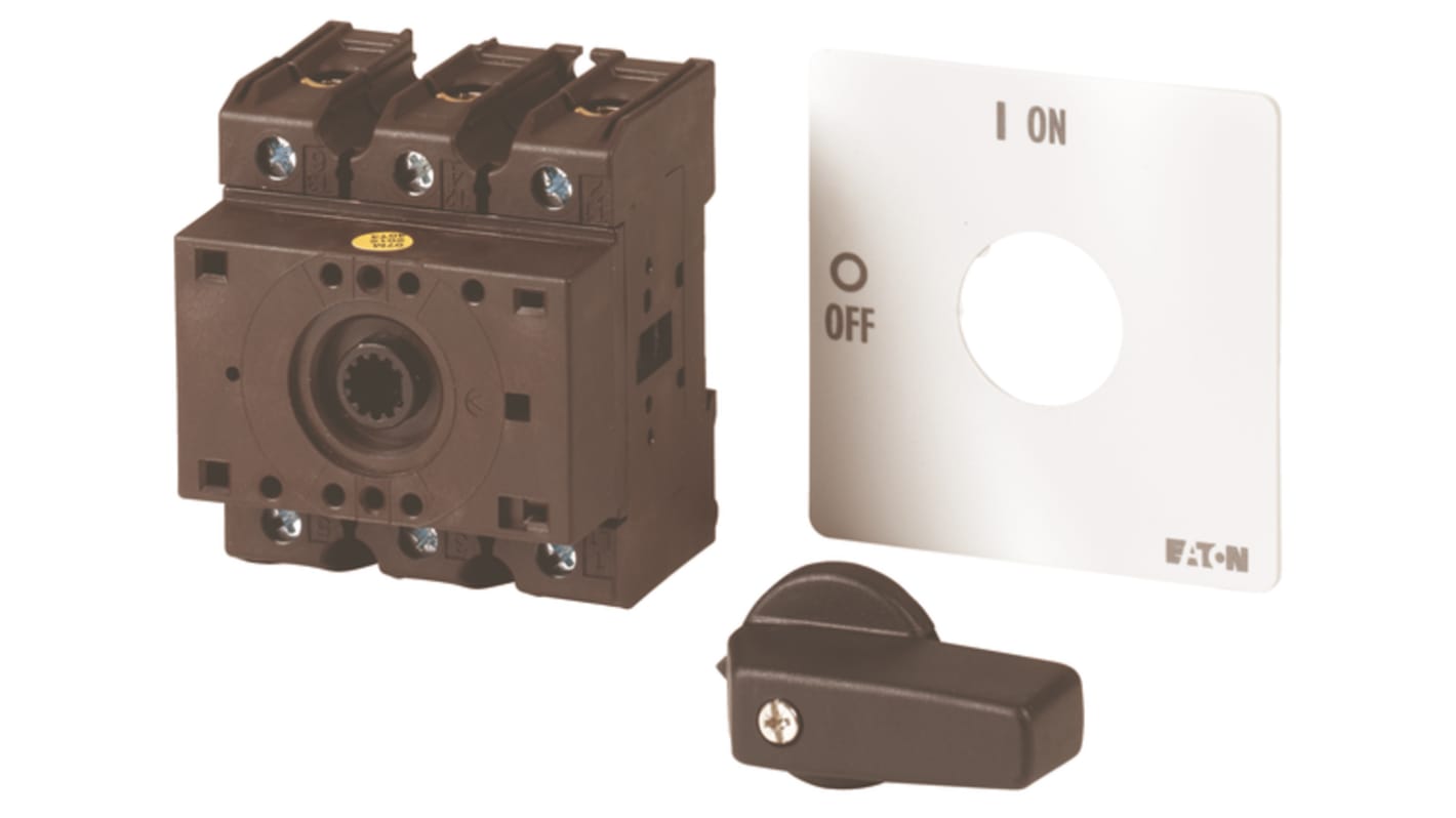 Eaton 3 Pole Surface Mount Isolator Switch - 100A Maximum Current, 55kW Power Rating, IP65 (Front)