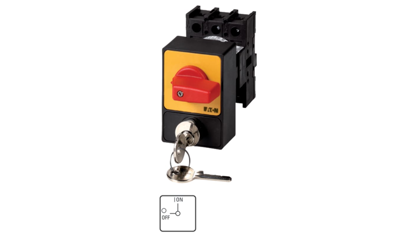 Interruttore di isolamento Eaton 050971 P1-32/E/SVA(S)-RT, 3P, 32A, Montaggio a filo, IP65 (frontale)