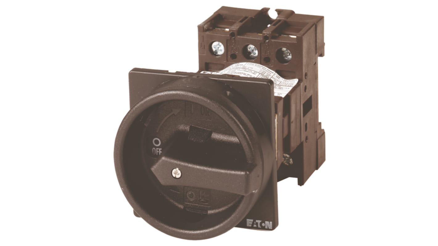 Eaton 4 Pole Rear Panel Isolator Switch - 25A Maximum Current, 11kW Power Rating, IP65 (Front)