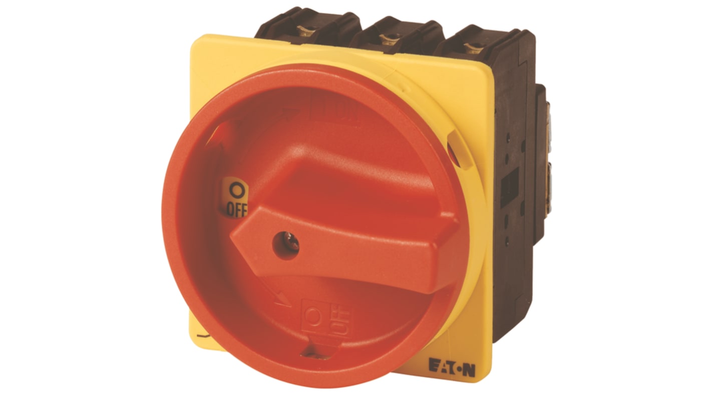 Eaton 3 pole + N Pole Flush Mount Isolator Switch - 63A Maximum Current, 30kW Power Rating, IP65 (Front)