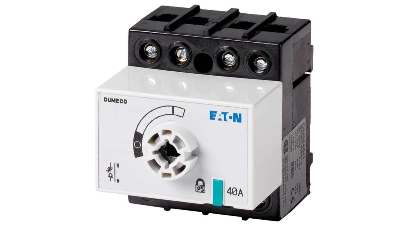 Eaton 3 pole + SN (direct) Pole Surface Mount Isolator Switch - 40A Maximum Current, 22kW Power Rating, IP20